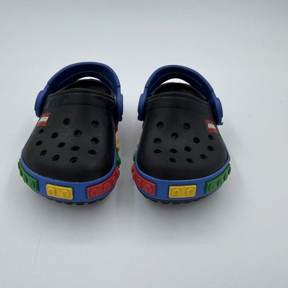Crocs Toddler Size 4 5 C Black Lego Clogs